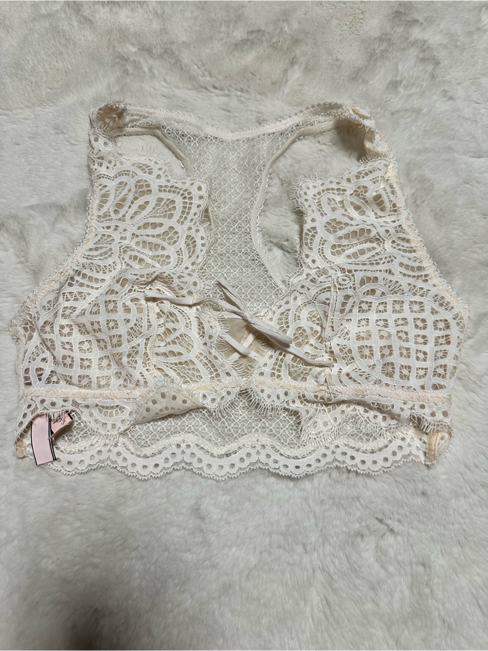 Victoria's Secret Cream Lace Crochet Bralette
